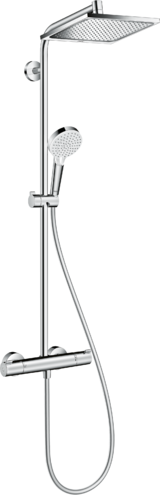 CONJ CHUV EXT HANSGROHE CROMETTA E240 1JET 27271000 CR (TorTerm+Rampa+ChuvQuadrado240mm+ChuvMao+LigFlex) (PR)27271000